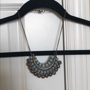 🔻Anthro tarnished silver&turquoise bead necklace